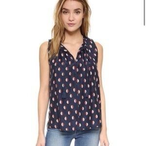 Madewell Ikat Dot Sleeveless Blouse